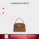 50270880 CHARLES&KEITH26春新品 CK2 4鳄鱼纹手提凯莉包斜挎包女