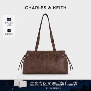 20782673复古油蜡皮绳结单肩腋下包 CK2 CHARLES&KEITH25秋季 新品