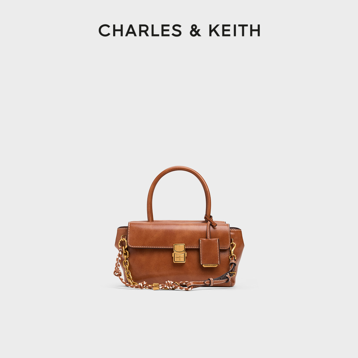 CHARLES&KEITH26春新品CK2-30671895学院风链条手提邮差包斜挎包,箱包皮具/热销女包/男包,托特包,淘宝优惠券,粉丝福利购,淘宝优惠卷