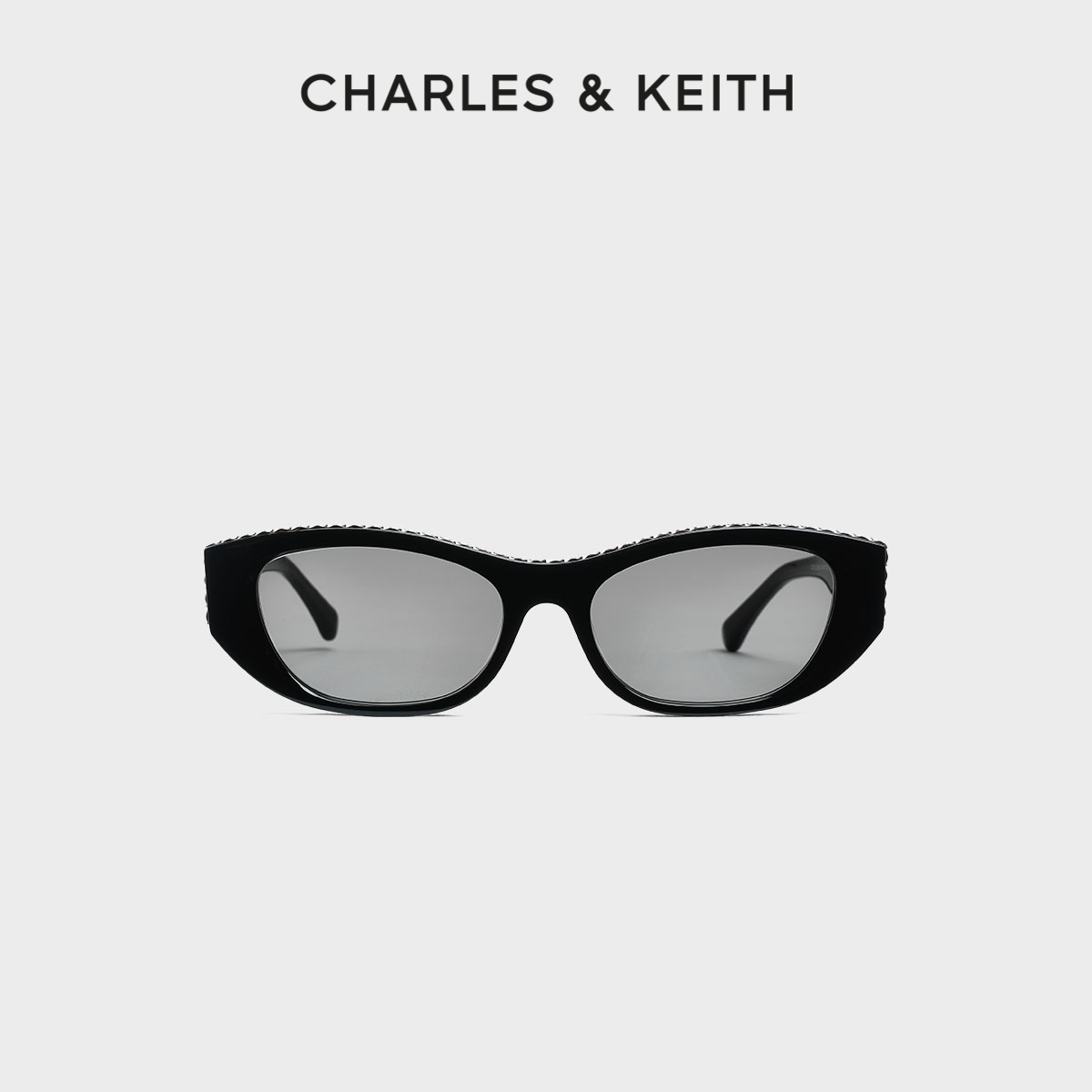 CHARLES&KEITH复古摩登猫眼墨镜