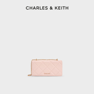 CHARLES&KEITH26春新品CK6-10680924菱格链条单肩斜挎小方包钱包