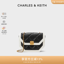 CHARLES&KEITH春夏女包CK2-20671406女士精致菱格链条斜挎信封包