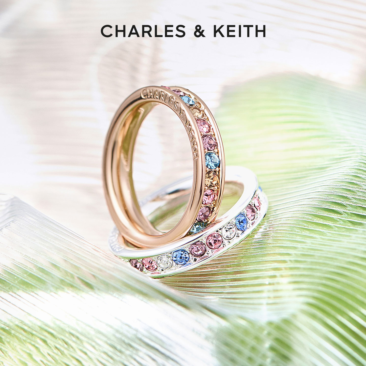 [包店专享]CHARLES&KEITH配饰CK5-32120429个性缤纷彩色水钻戒指