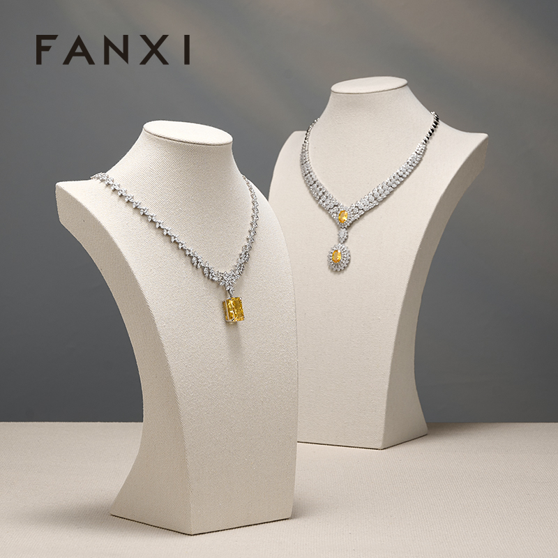 凡西fanxi麻布人像珠宝展示脖子