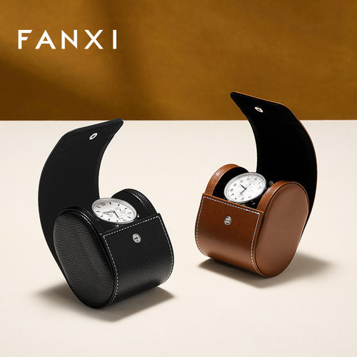 FANXI凡西手表盒进口PU皮黑色
