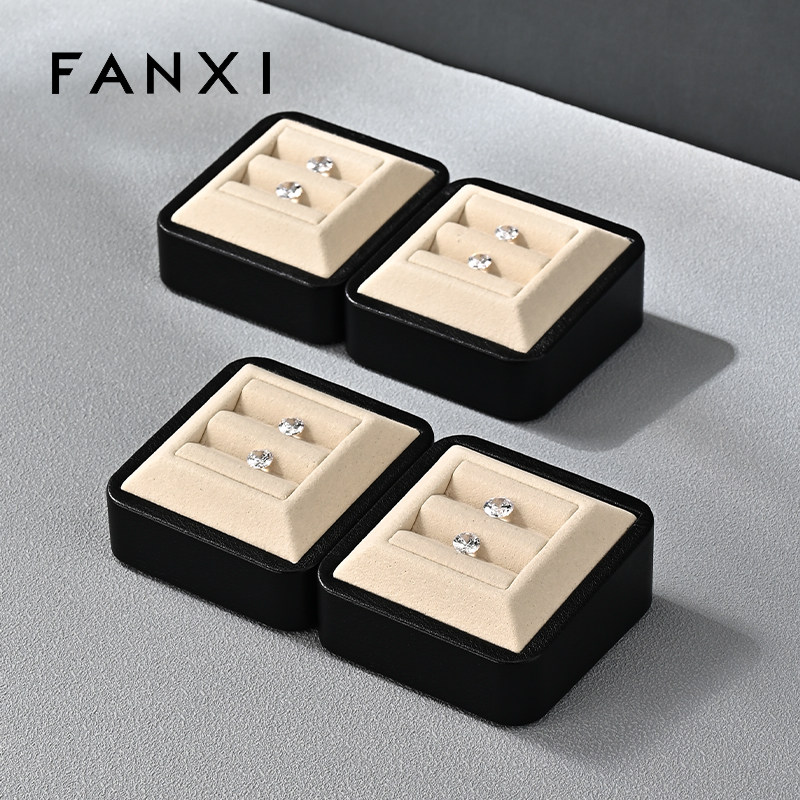 凡西FANXI轻奢首饰托盘戒指耳环超纤裸钻圆珠陈列道具珠宝看货盘