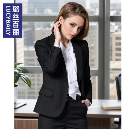 璐丝百丽新款时尚女士职业西装外套气质百搭休闲通勤工作服长袖