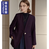 职业面试OL时尚 西装 面试上衣 2025新款 春秋女气质长袖 正装 西服套装