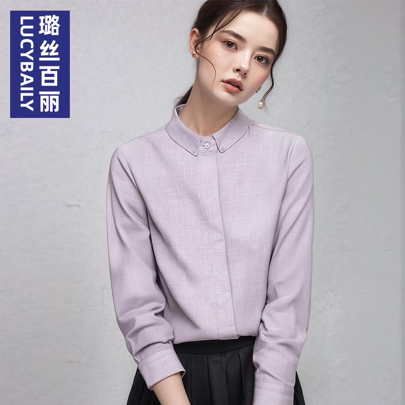 2025新款方领长袖衬衫