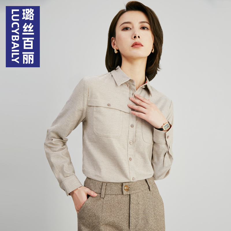 燕麦色磨毛设计感小众风职业装