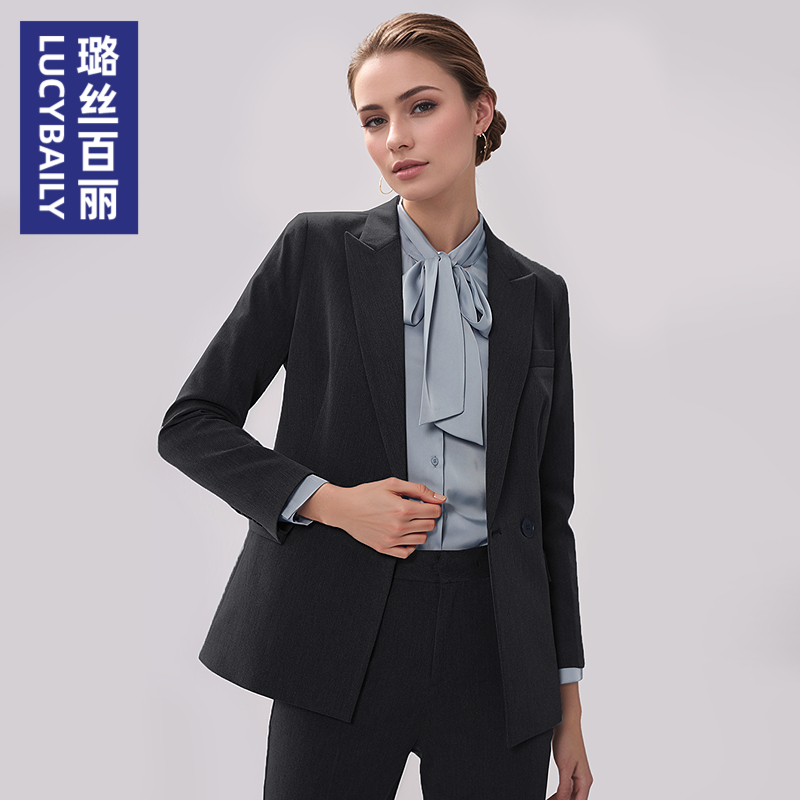 黑色西装外套女职业OL面试正装2025新款高端西服工作服商务通勤