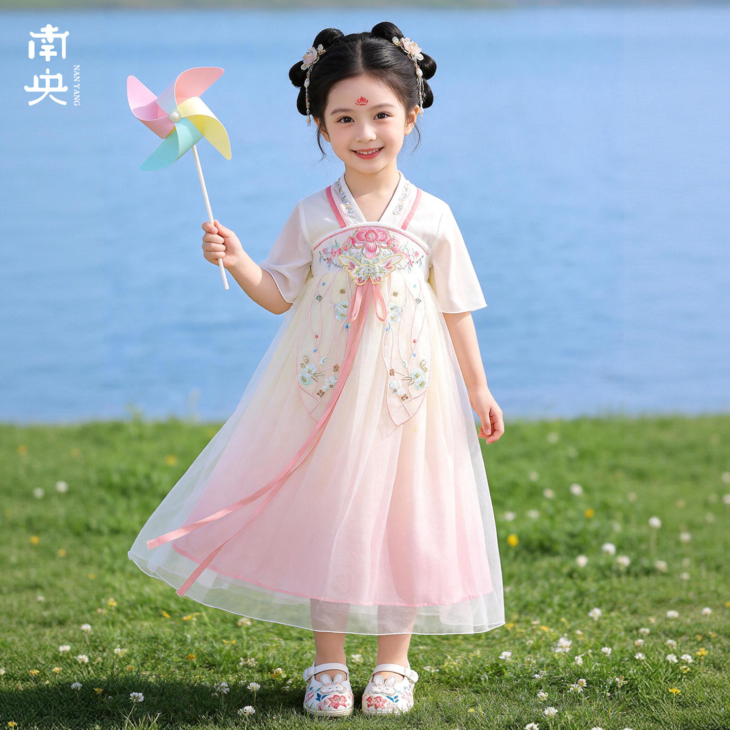 南央女童汉服连衣裙夏季薄款襦裙儿童古装超仙裙子小女孩幼儿园