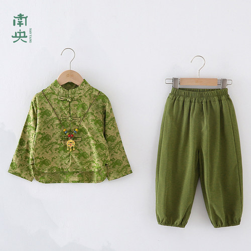 汉服男童套装春秋季薄款男孩中式
