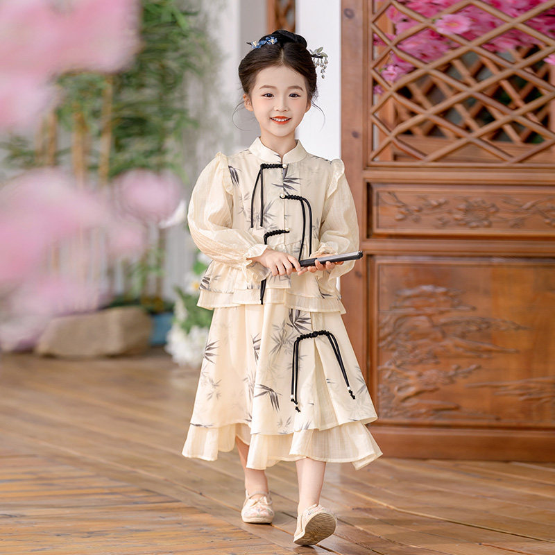 新中式汉服女童春装2026新款儿童图片