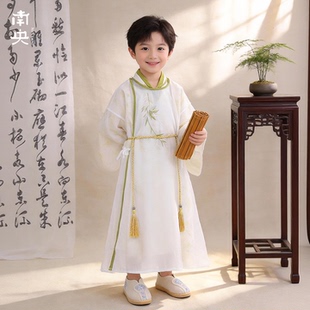 南央中国风童装汉服男童宋制圆领长袍儿童明朝服饰宝宝古装春秋季