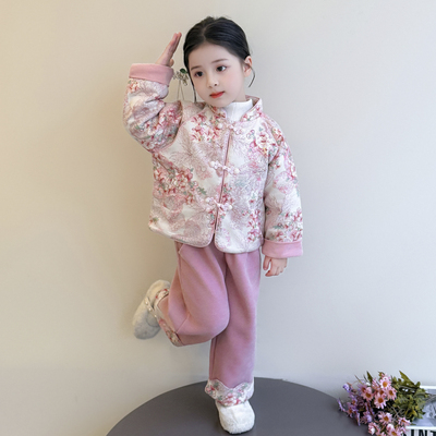 拜年服女童唐装小女孩汉服秋冬季
