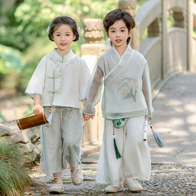 儿童唐装新中式女童古装日常可穿