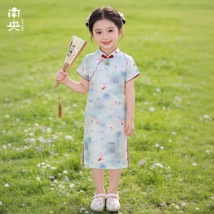 日常可穿旗袍女童汉服儿童夏季新中式连衣裙小女孩超仙国风小裙子