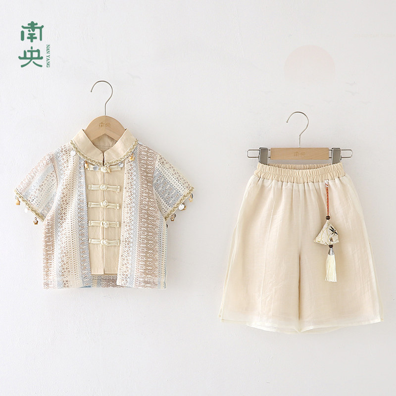 2026新款国风汉服男童短袖套装夏图片