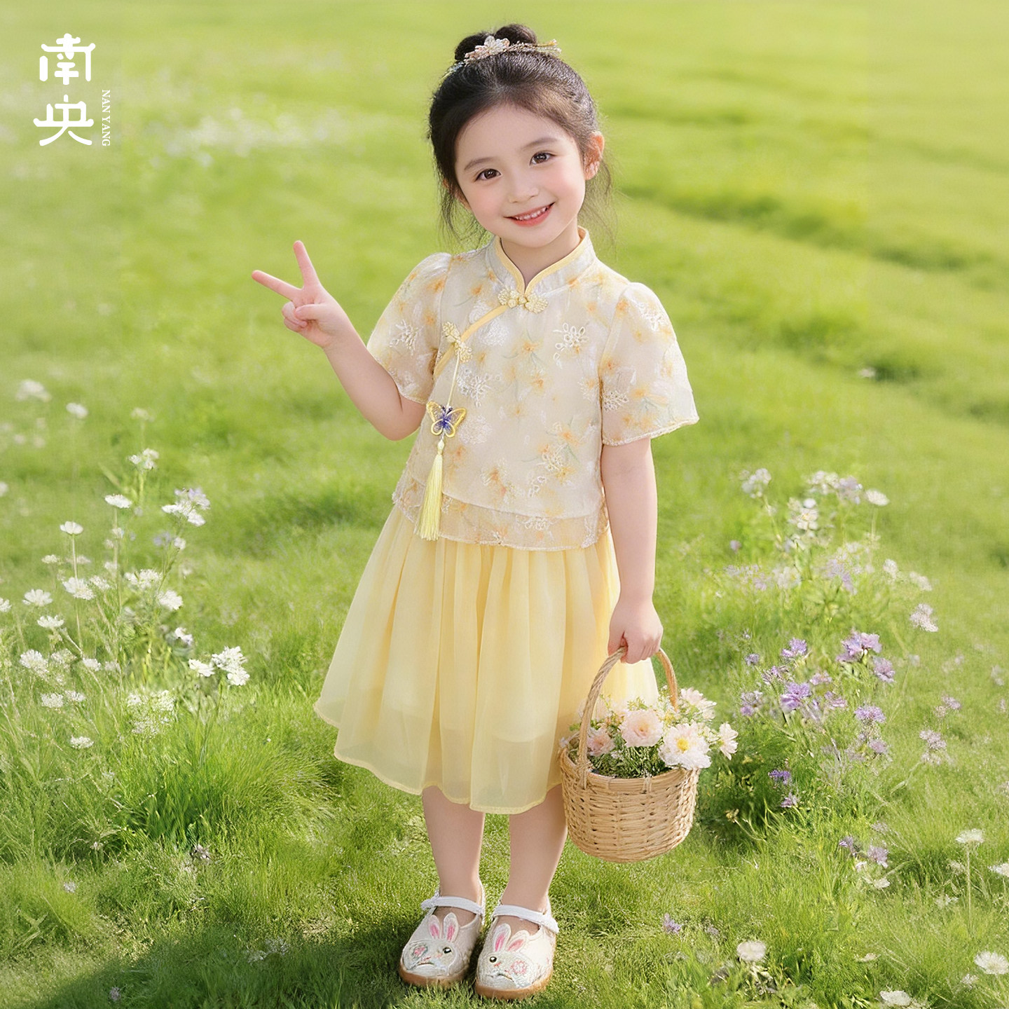 宝宝夏季儿童唐装中式国风裙子图片