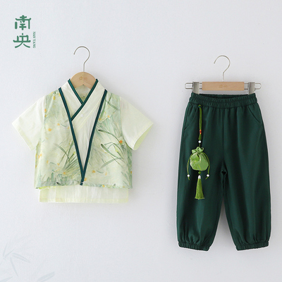 新中式男童汉服套装春夏男孩唐装