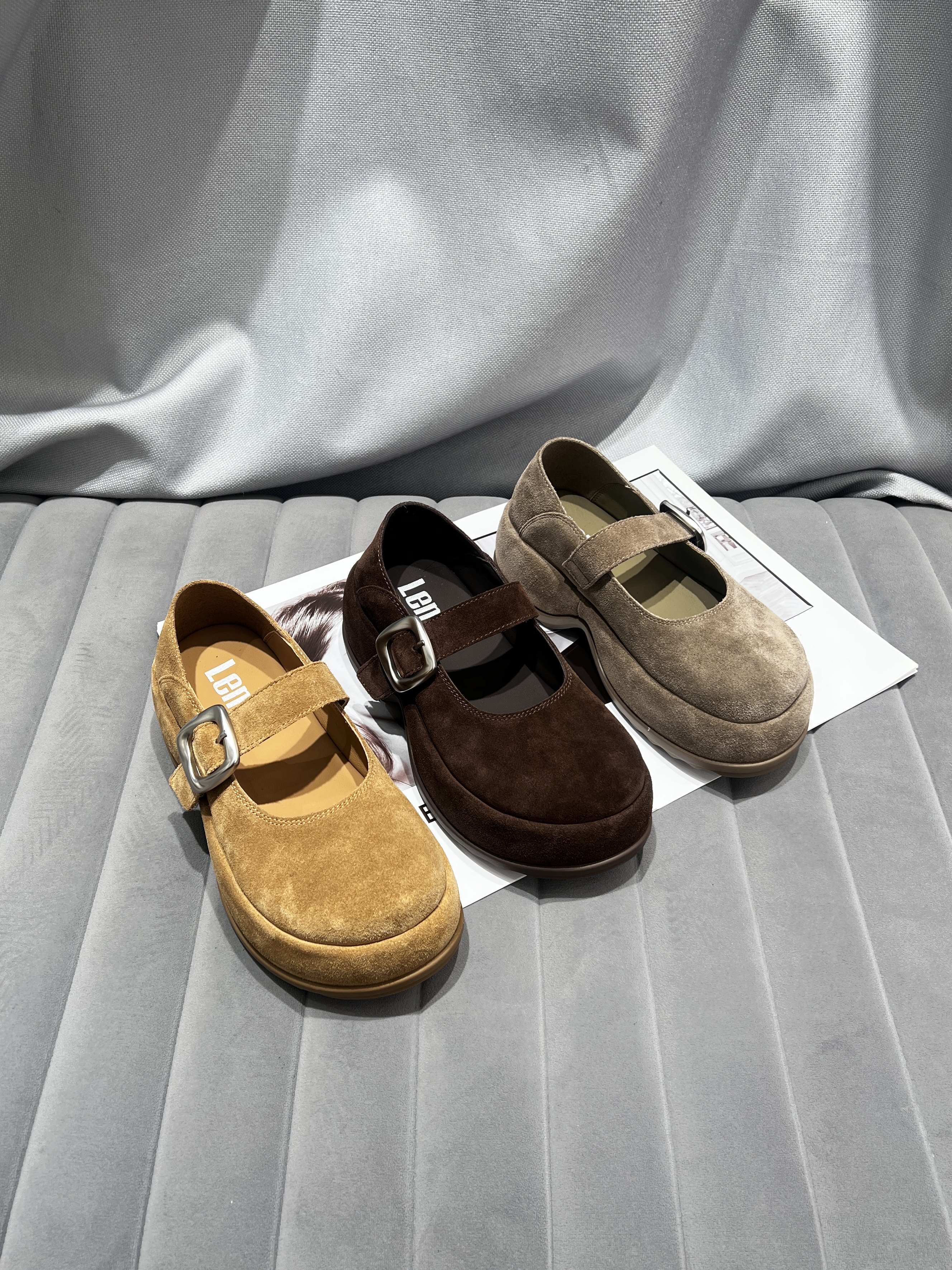 欧洲站女鞋2026春新款欧货真皮复古搭扣厚底玛丽珍鞋百搭勃肯单鞋,女鞋,勃肯鞋/软木鞋,淘宝优惠券,粉丝福利购,淘宝优惠卷