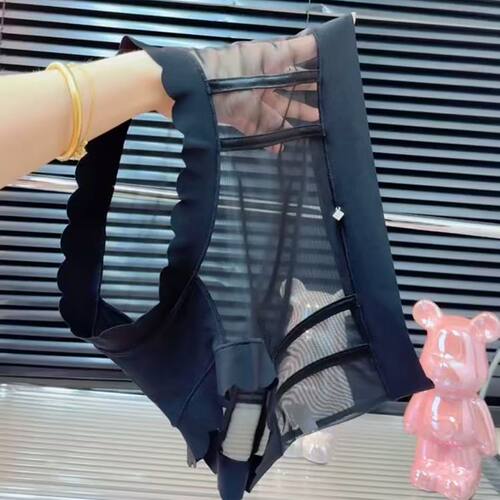 超轻薄透气无痕网纱内裤女冰丝舒适抑菌棉裆大码性感纯欲风三角裤