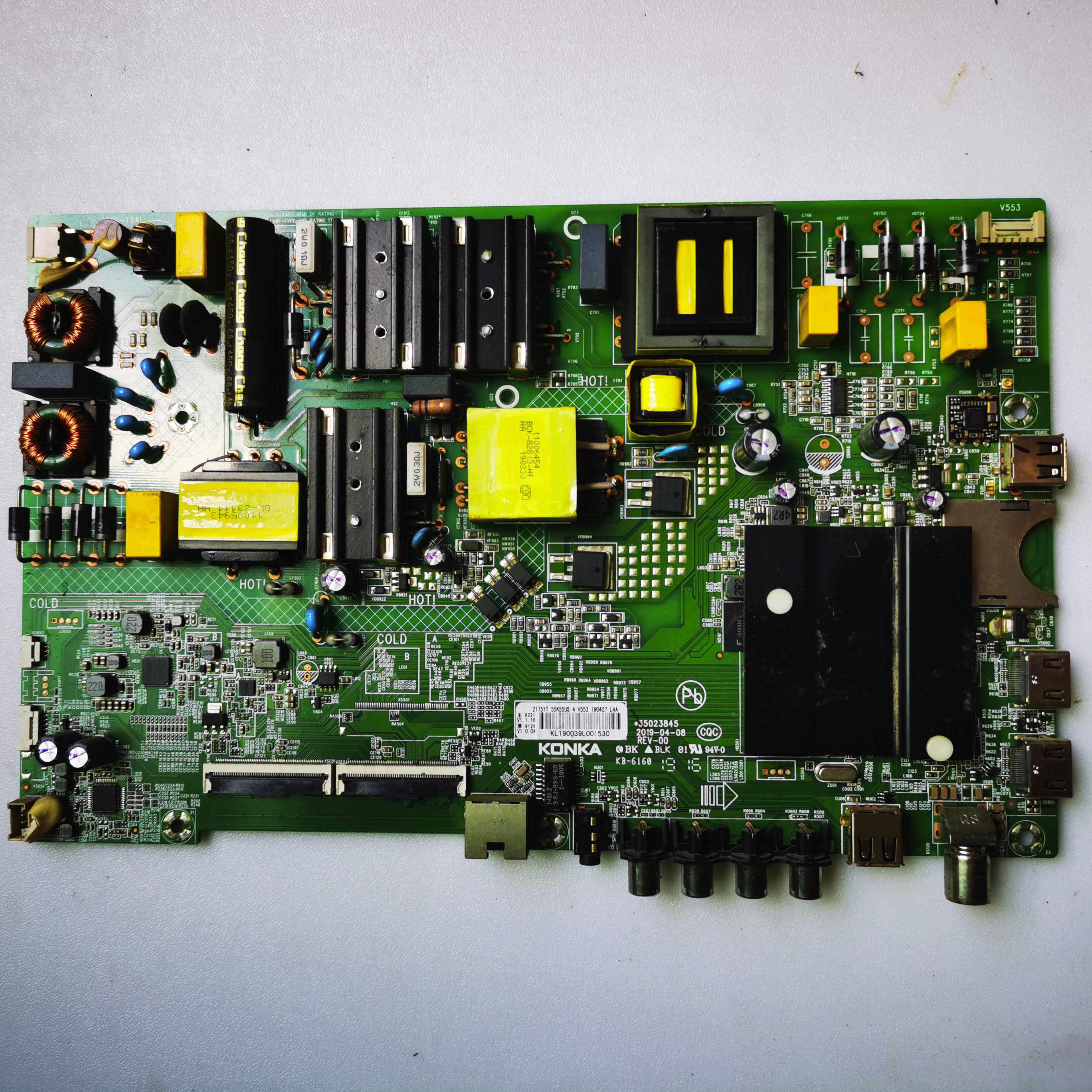 康佳led55g6k 55g3u电视机主板35023845屏2175yt 72002175yt