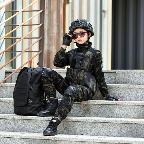 威龙行动三角洲儿童迷彩服套装夏令营户外幼儿园演出服装军训