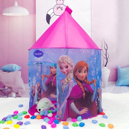 艾莎公主的帐篷儿童游戏屋城堡室内女孩玩具房子宝宝睡觉礼物郊游