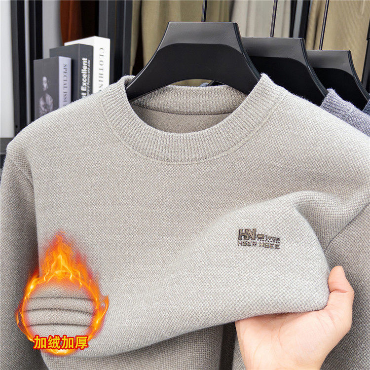 圆领直筒型通勤风冬季套头针织衫/毛衣