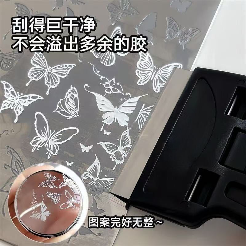 美甲印花钢板刮刀金属刀片刮板除胶小铲刀多功能清洁转印指甲工具图片