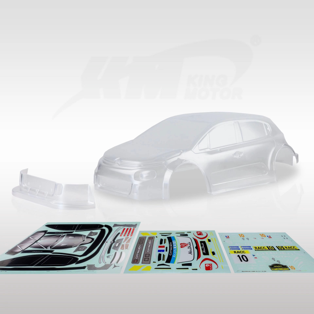E8406  C3拉力透明车壳配阿布扎比贴纸    适用于C3拉力（一套装