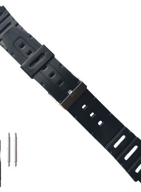 代用卡西欧CASIO电子手表带W-59 W-85 JC-30 W-64 柔软黑色替换带