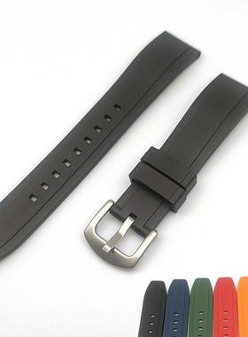 20 22mm快拆橡胶TPU表带 适配欧米海马加康卡斯华为运动手表链