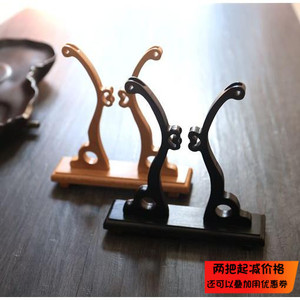 榉木团扇团扇底座榉木宫扇展示架
