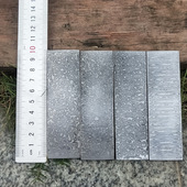 国产锻打大马士革钢板手工DIY钢料钢材夹钢花纹钢料毛坯料已淬火