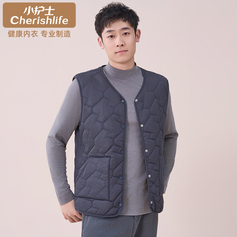 小护士羊毛保暖马甲男冬季