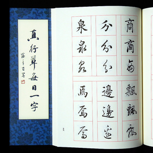 田蕴章每日一字字帖 真行草每日一字 楷书毛笔书法教程 书法毛笔字帖 田楷千字文楷书行书草书入门 文房四宝