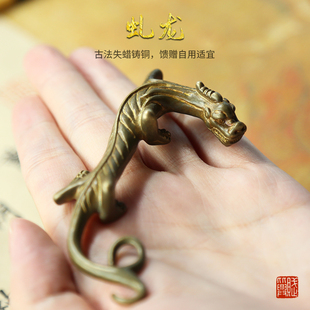 黄铜笔搁 毛笔笔搁 书法专用创意笔搁 黄铜镇纸笔搁 笔墨纸砚工艺品 赋比兴 高档精品文房四宝 虬龙笔架