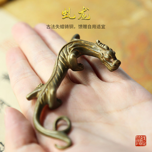赋比兴黄铜镇纸笔搁文房四宝摆件