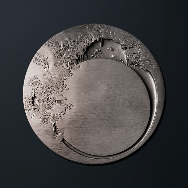 【超级孤品】国家非遗传人 方学斌作品 收藏级砚台《色静松深》眉子坑 眉纹歙砚台 高档精品砚台文房四宝