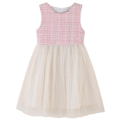 铅笔俱乐部女童连衣裙网纱背心裙