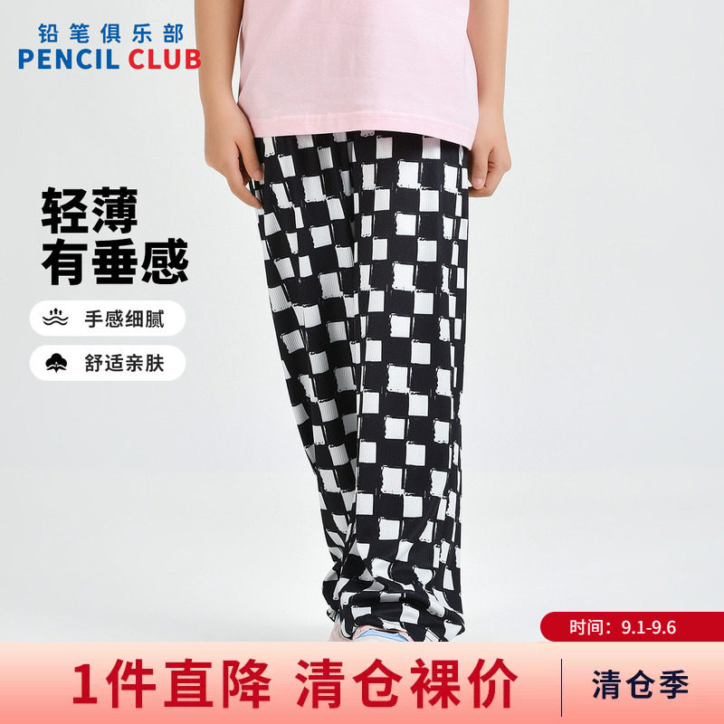 铅笔俱乐部2026年夏季清仓女童九分裤儿童直筒宽松裤子中大童长裤图片