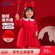 铅笔俱乐部2025秋冬新款 女小童连衣裙宝宝年装 裙子儿童加绒加厚裙