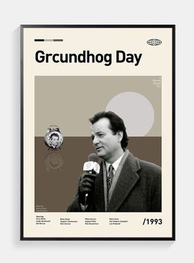土拨鼠之日海报装饰画客厅卧室餐厅背景墙Groundhog Day电影挂画