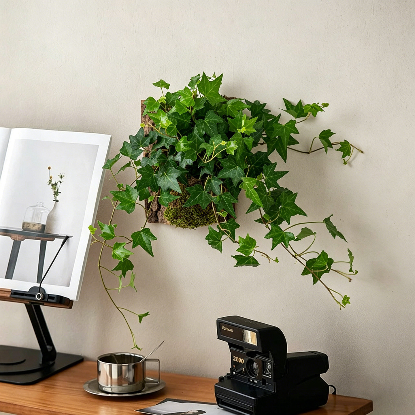 【中古风盆栽】常春藤鹿角蕨苔藓球绿植室内客厅书房墙面装饰植物