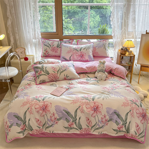 a面纯棉b面加厚牛奶绒保暖无静电