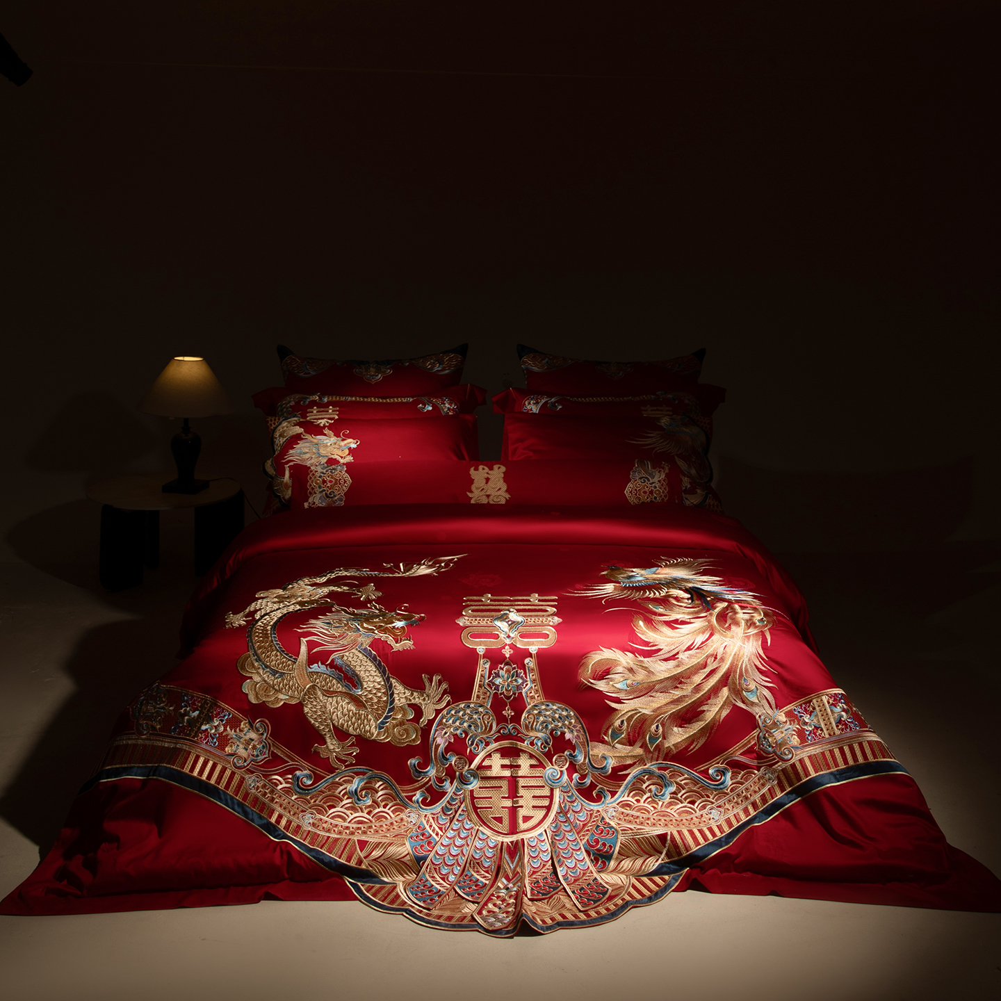 大红喜被奢华婚庆陪嫁四件套