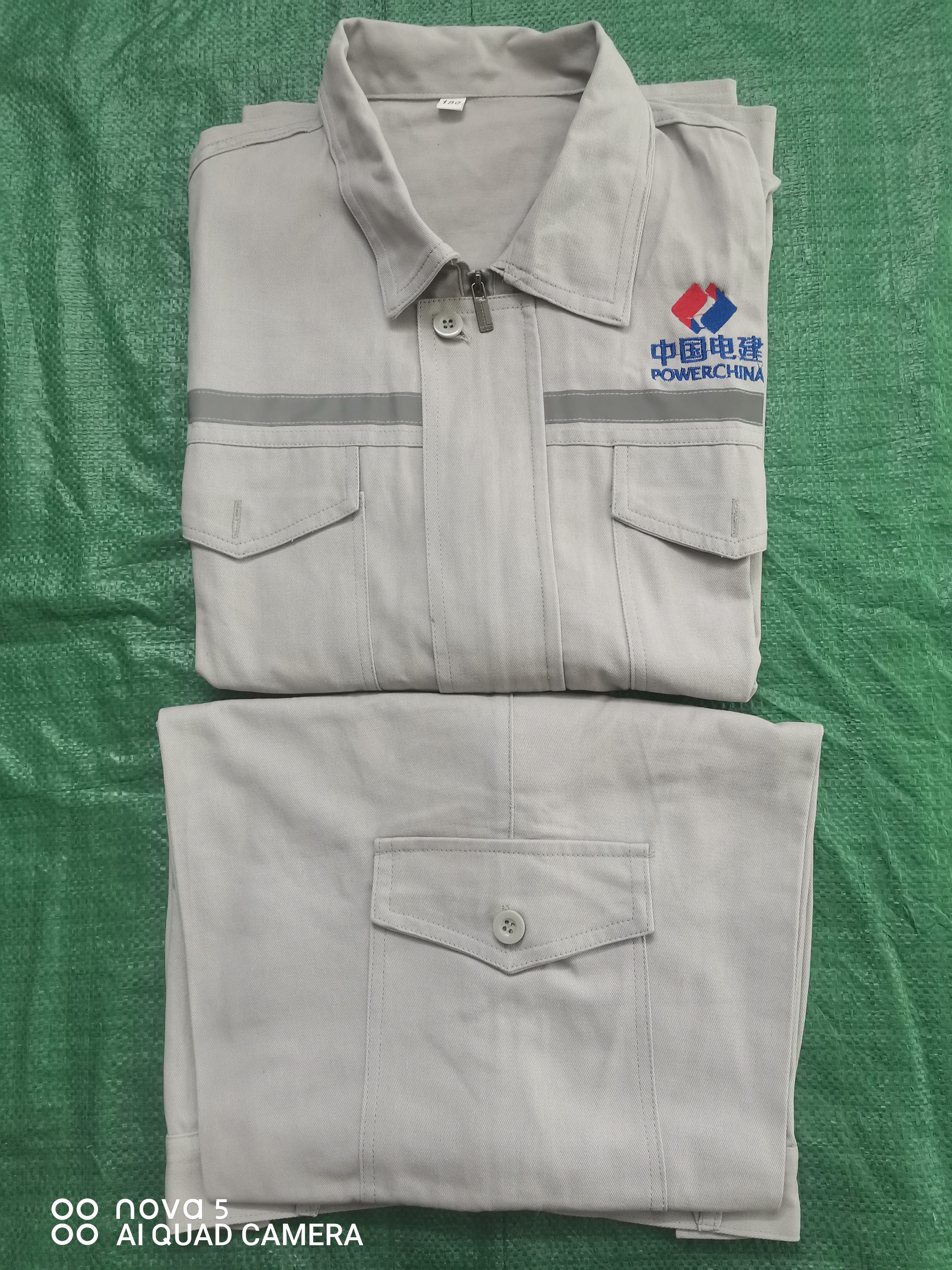 纯棉春秋款套装电建长袖灰白厚款耐磨耐烫焊工劳保工装订制